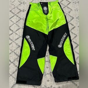 Raven Paintball Pants Men 34 Silver Black Green Zipper Excellent Condition